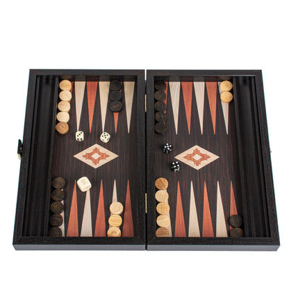Manopoulos Wenge Backgammon Replica With Side Racks – BXL3VV