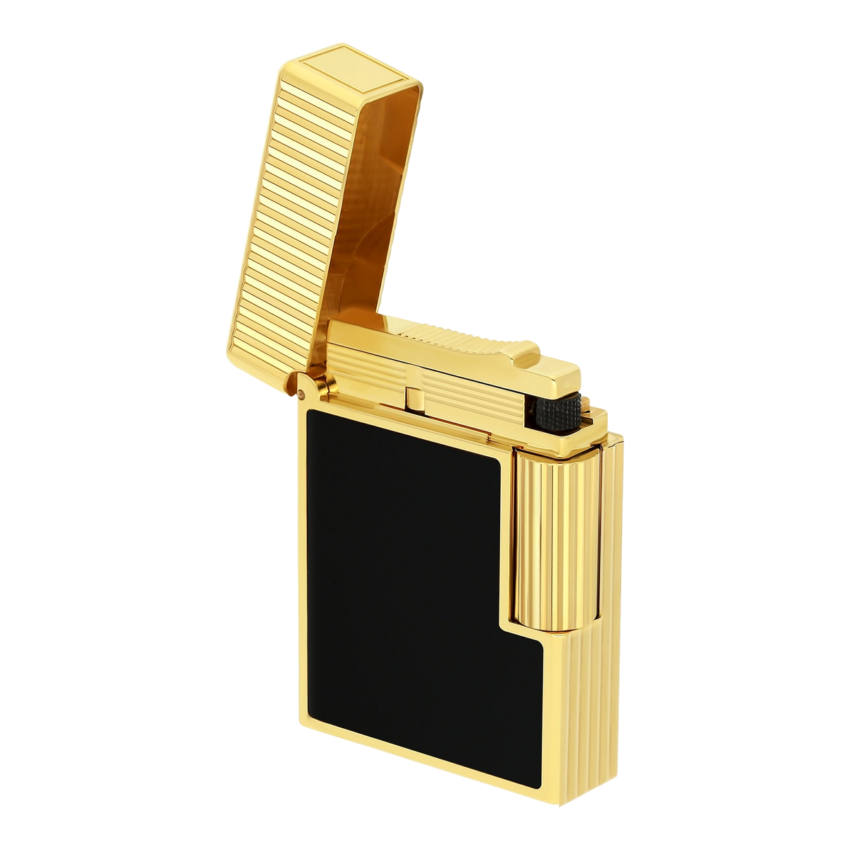 S.T. Dupont Ligne 1 - Laque Noir - Yellow Gold — angle view