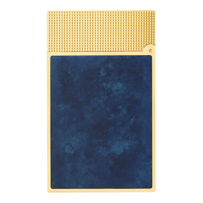 S.T. Dupont Ligne 2 Popote Blue & Yellow Gold lighter, alternate view