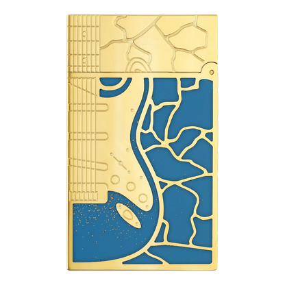 S.T. Dupont Fender - Ligne 2 laque bleue — vue de trois quarts