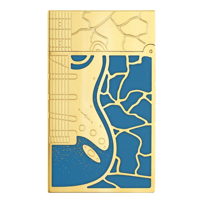 S.T. Dupont Fender - Ligne 2 Laque Bleue Blue Lacquer — angle view