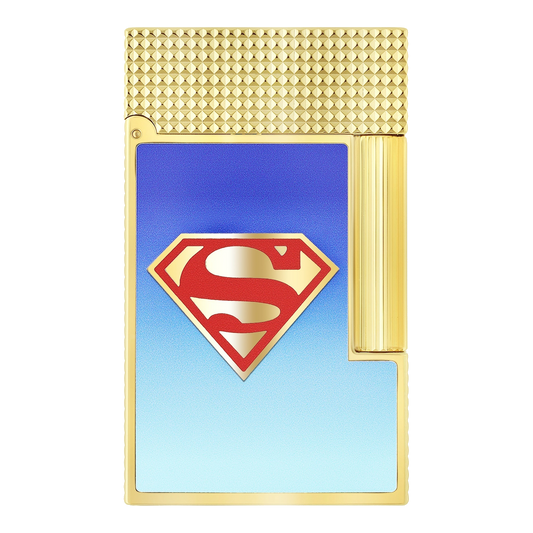 S.T. Dupont DC Comics Superman - Ligne 2 laque brillante bleue dégradée or jaune