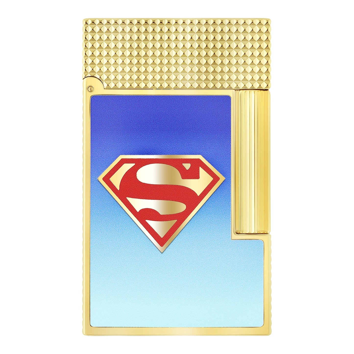 S.T. Dupont DC Comics Superman - Ligne 2 Laque Brillante Bleue Dégradée Shiny Gradient Blue Lacquer Or Jaune Yellow Gold