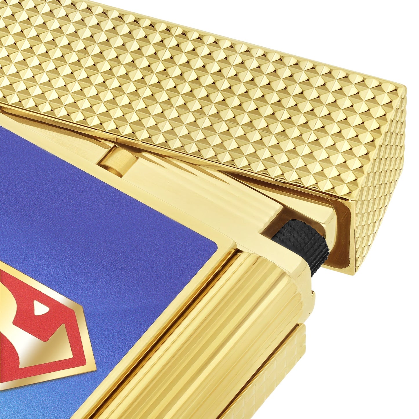S.T. Dupont DC Comics Superman - Ligne 2 Laque Brillante Bleue Dégradée Shiny Gradient Blue Lacquer Or Jaune Yellow Gold — alternate view