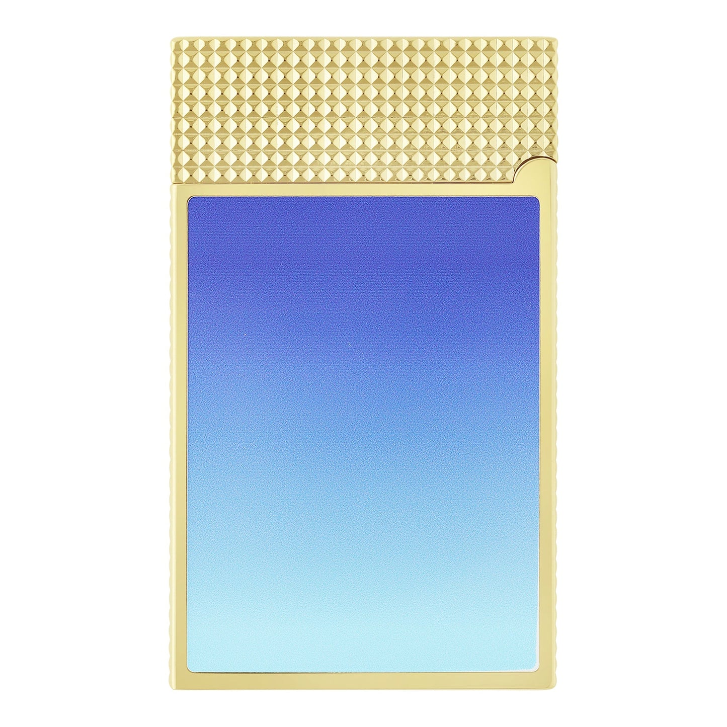 S.T. Dupont DC Comics Superman - Ligne 2 Laque Brillante Bleue Dégradée Shiny Gradient Blue Lacquer Or Jaune Yellow Gold — angle view