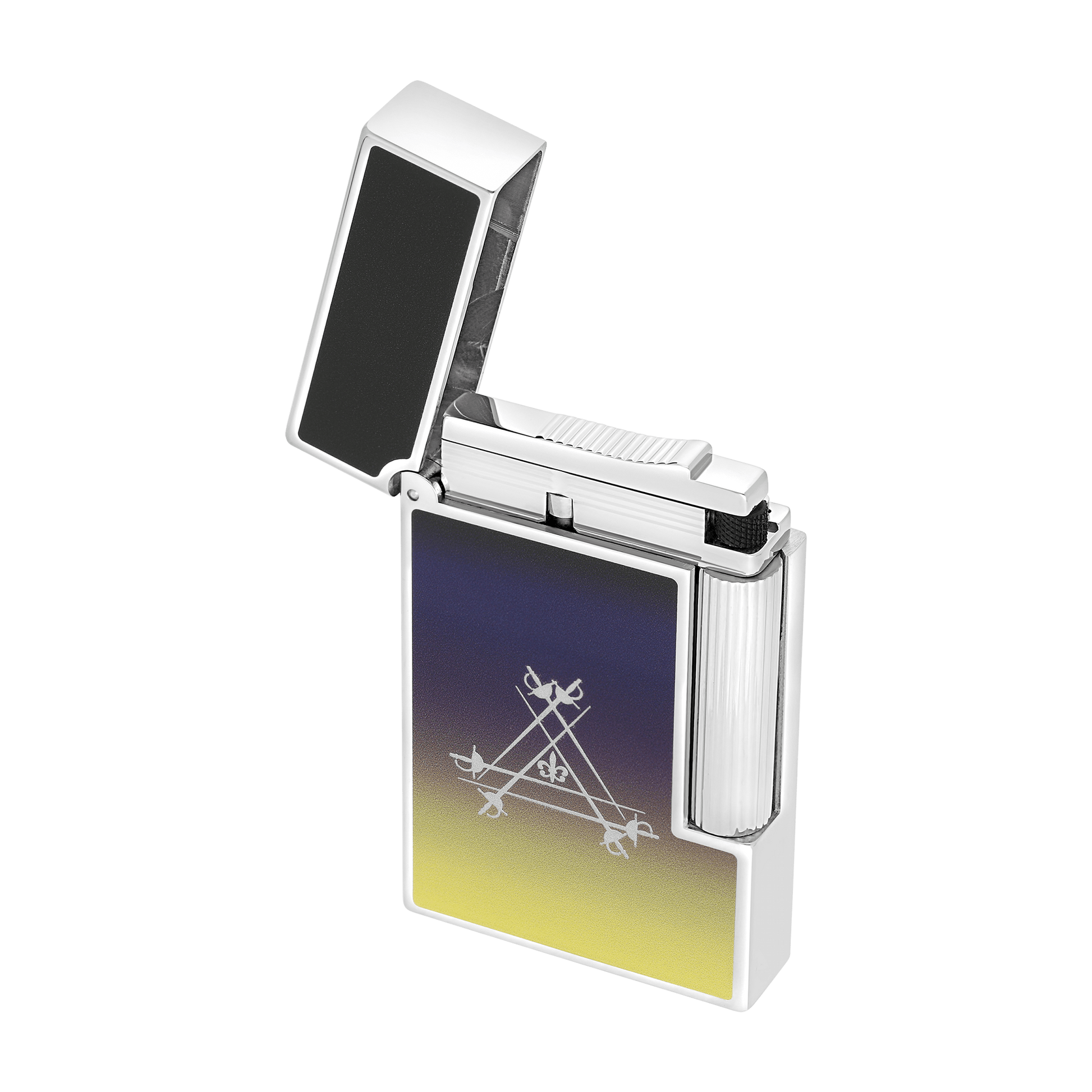 S.T. Dupont Lighter Ligne 2 La Nuit Palladium — detail view