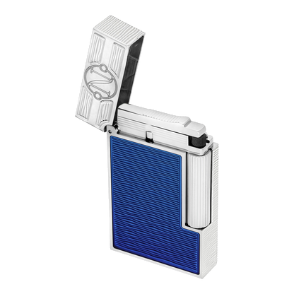 S.T. Dupont 20'000 Leagues Under The Seas - Blue Gulf Stream Lacquered Lighter — detail view