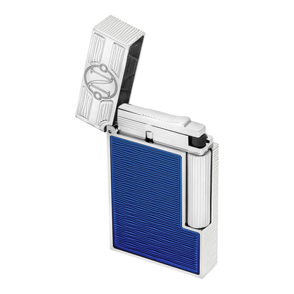 S.T. Dupont 20'000 Leagues Under The Seas - Blue Gulf Stream Lacquered Lighter — detail view
