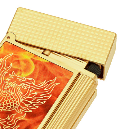S.T. Dupont Ligne 2 lighter, 85th Anniversary, gold and phoenix lacquer