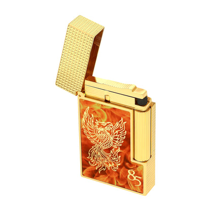 S.T. Dupont Ligne 2 lighter, 85th Anniversary, gold and phoenix lacquer