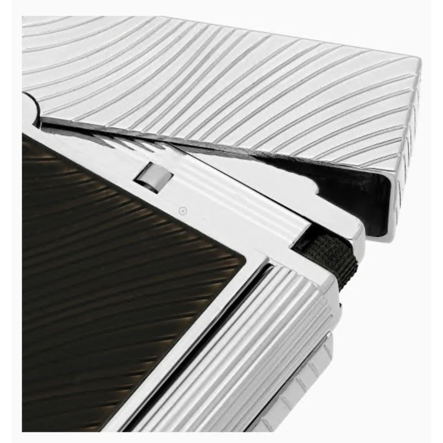 CHINESE NEW YEAR HORSE - LIGNE 2 GUILLOCHE SOUS LAQUE NOIRE BLACK GUILLOCHE UNDER LACQUER PALLADIUM