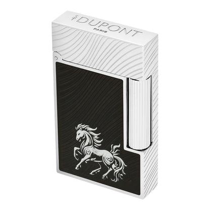 S.T. Dupont Chinese New Year Horse - Ligne 2 Guilloche Sous Laque Noire Black Guilloche Under Lacquer Palladium — view 5