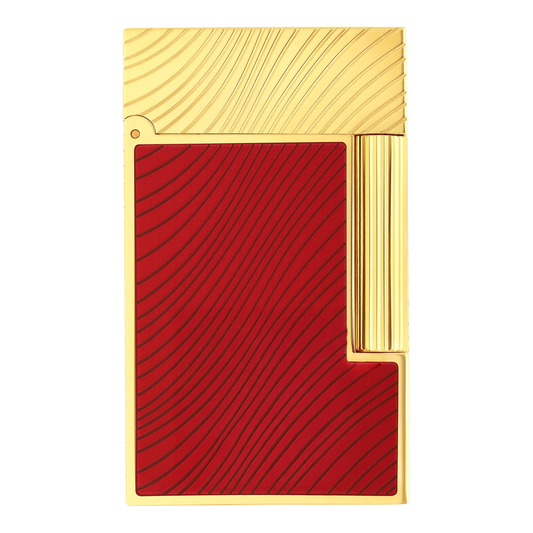 S.T. Dupont crinière de cheval - briquet Ligne 2 - rouge / or