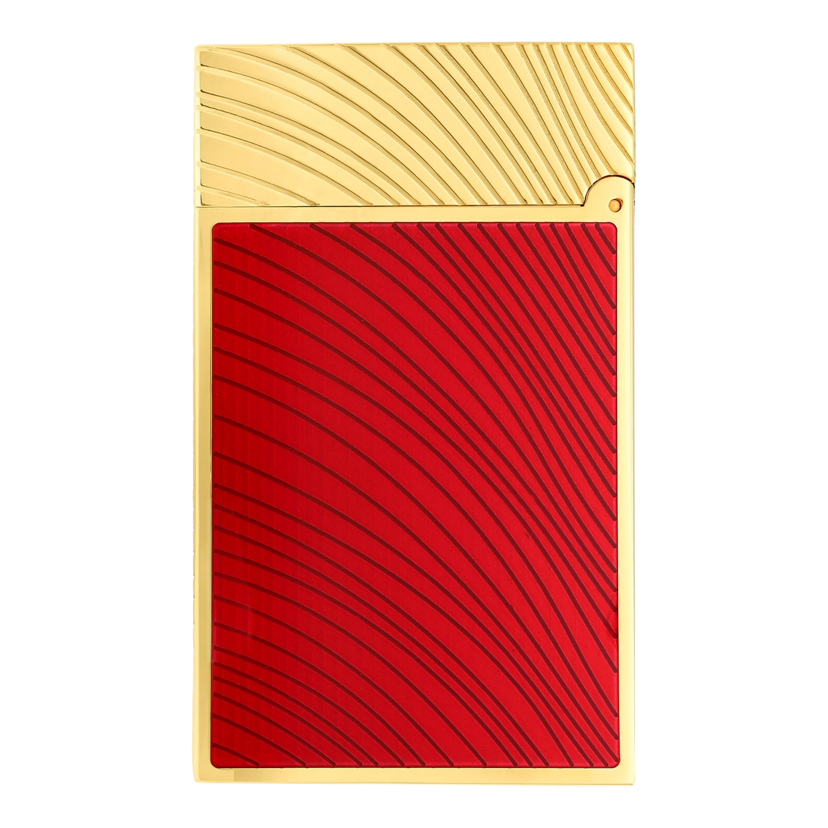 S.T. Dupont Horse Mane - Ligne 2 Lighter - Red / Gold — angle view