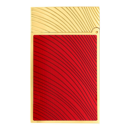 S.T. Dupont Horse Mane - Ligne 2 Lighter - Red / Gold — angle view