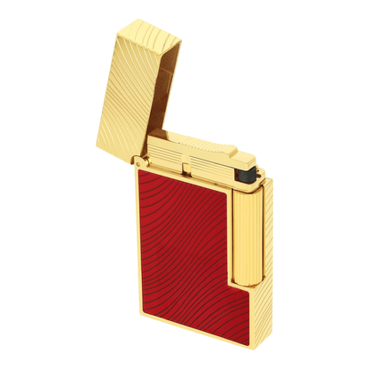 S.T. Dupont Horse Mane - Ligne 2 Lighter - Red / Gold — detail view