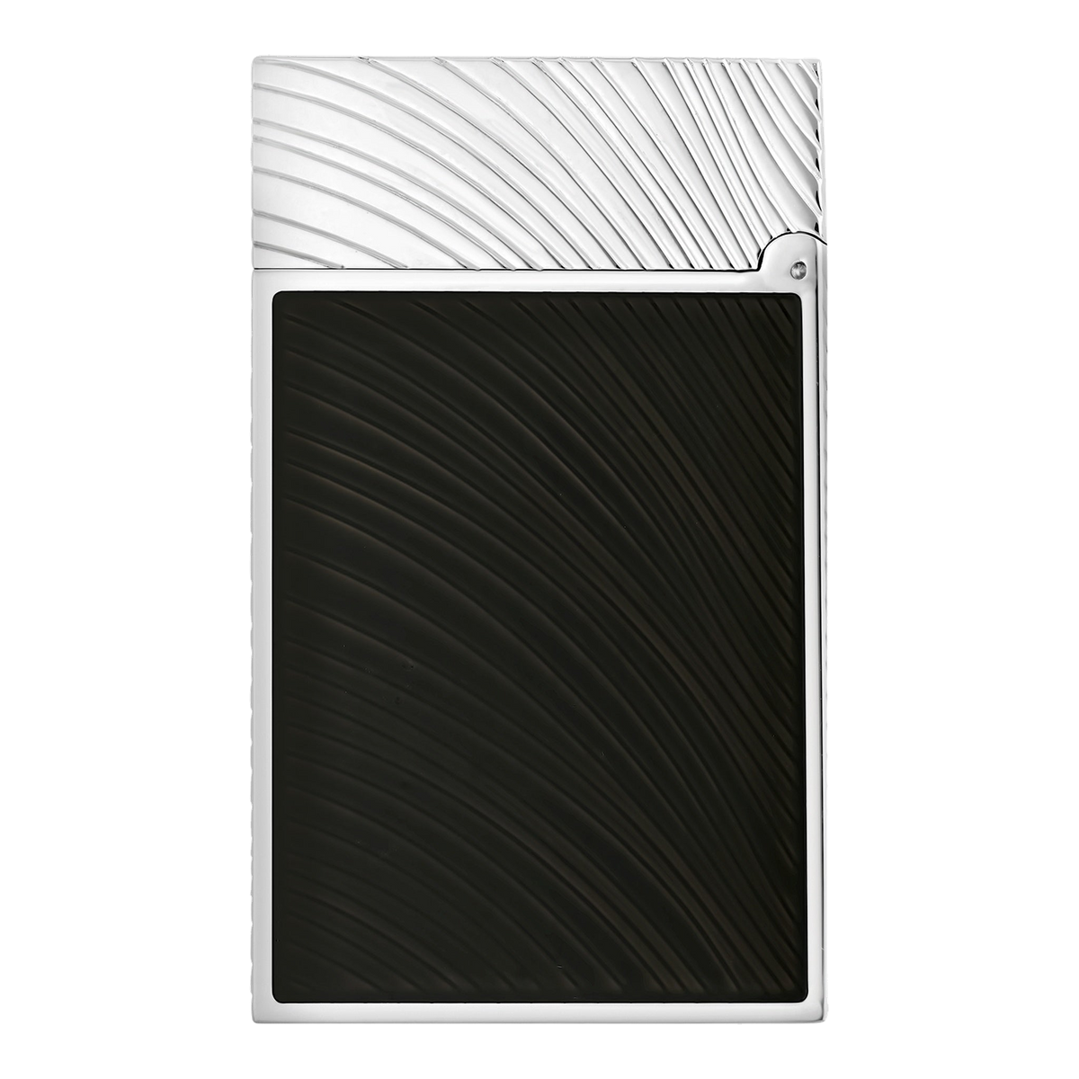 S.T. Dupont Horse Mane - Ligne 2 Lighter - Black / Palladium — angle view