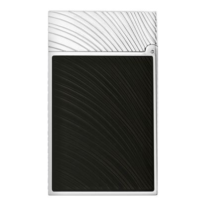 S.T. Dupont Horse Mane - Ligne 2 Lighter - Black / Palladium — angle view