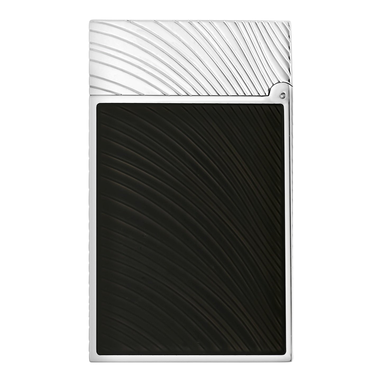 S.T. Dupont Horse Mane - Ligne 2 Lighter - Black / Palladium — angle view
