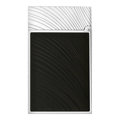 S.T. Dupont Horse Mane - Ligne 2 Lighter - Black / Palladium — angle view