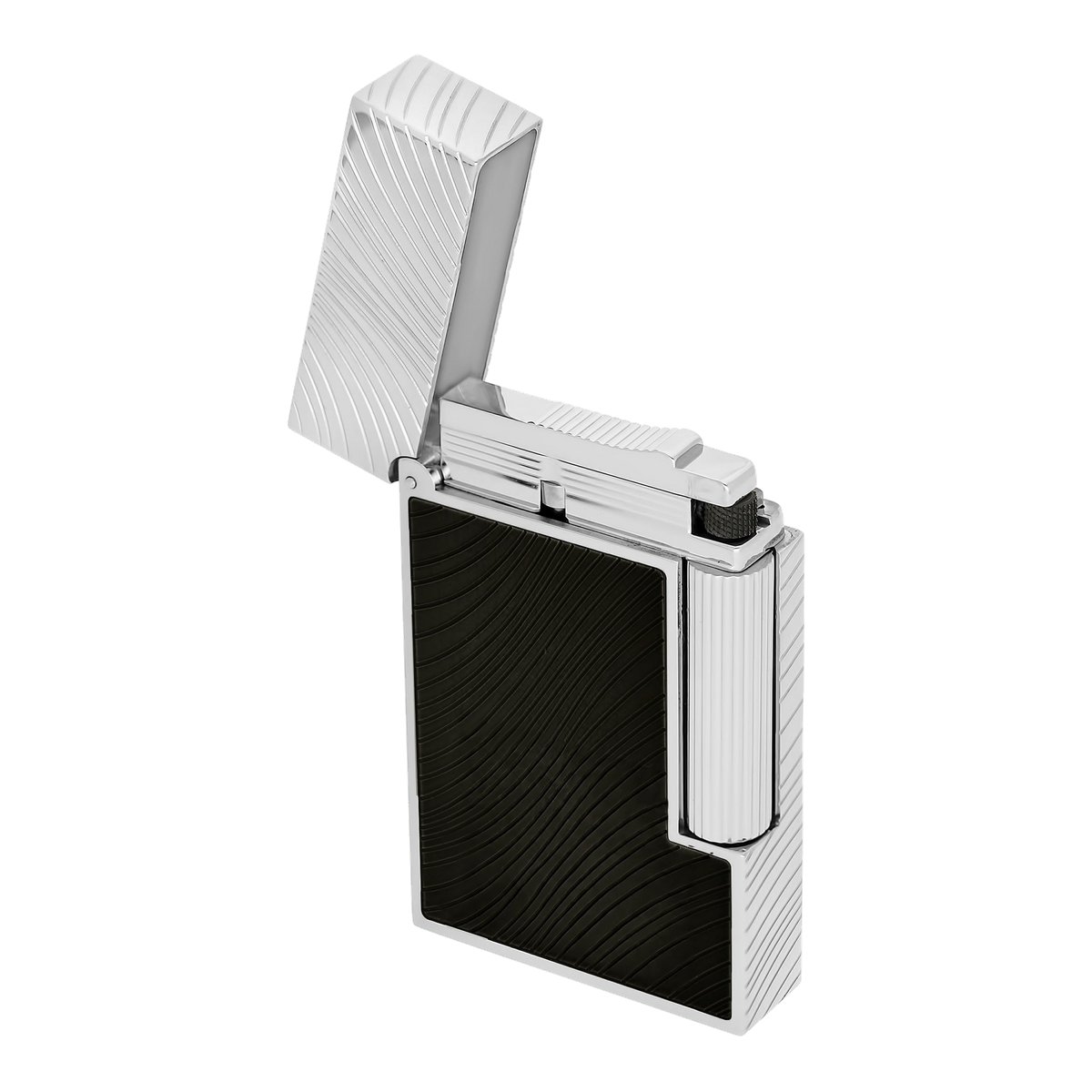 S.T. Dupont Horse Mane - Ligne 2 Lighter - Black / Palladium — detail view