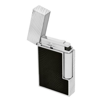 S.T. Dupont Horse Mane - Ligne 2 Lighter - Black / Palladium — detail view