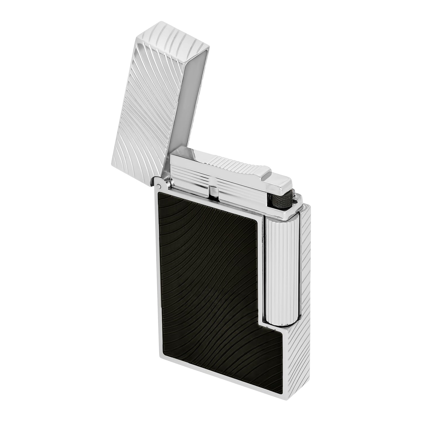 S.T. Dupont Horse Mane - Ligne 2 Lighter - Black / Palladium — detail view