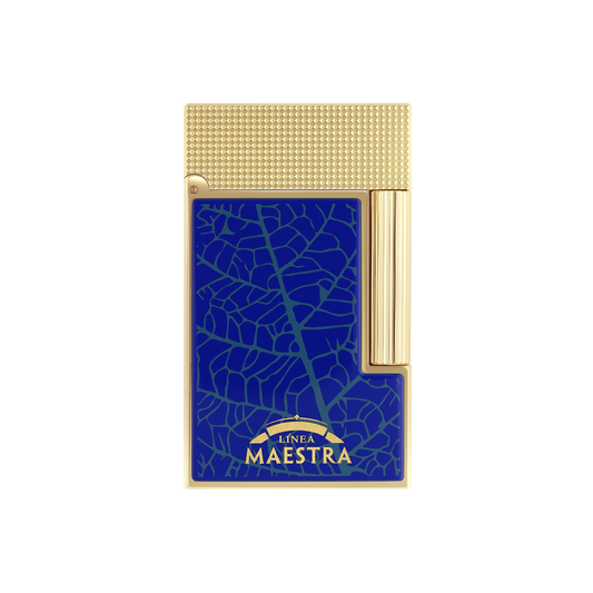 Briquet S.T. Dupont Ligne 2 bleu or jaune