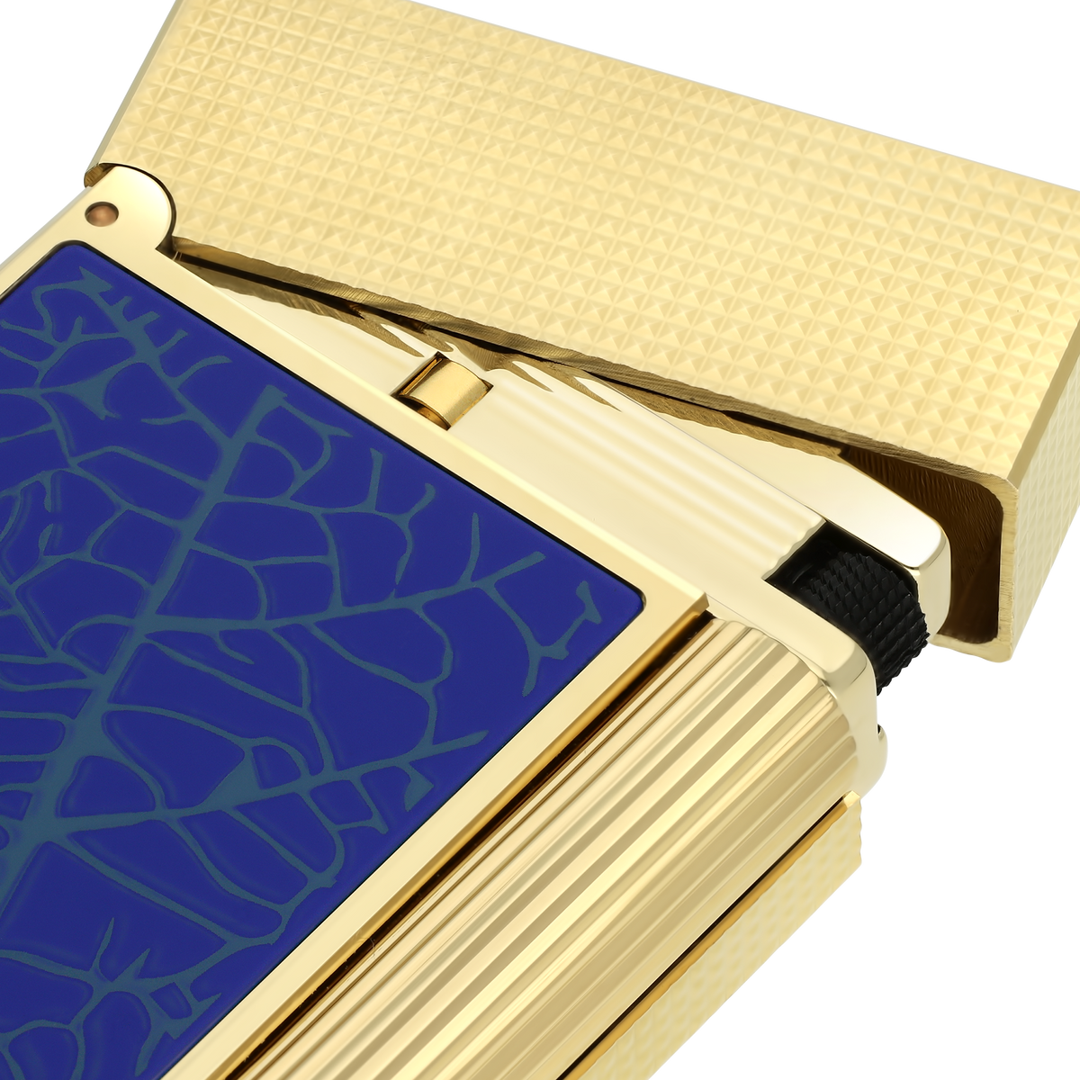 S.T. Dupont Lighter Ligne 2 Blue Yellow Gold — alternate view