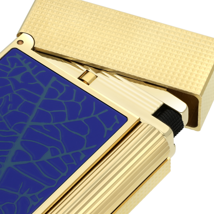 S.T. Dupont Lighter Ligne 2 Blue Yellow Gold — alternate view