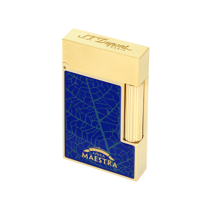 S.T. Dupont Partagas - Ligne 2 Lighter Blue Yellow Gold — view 5