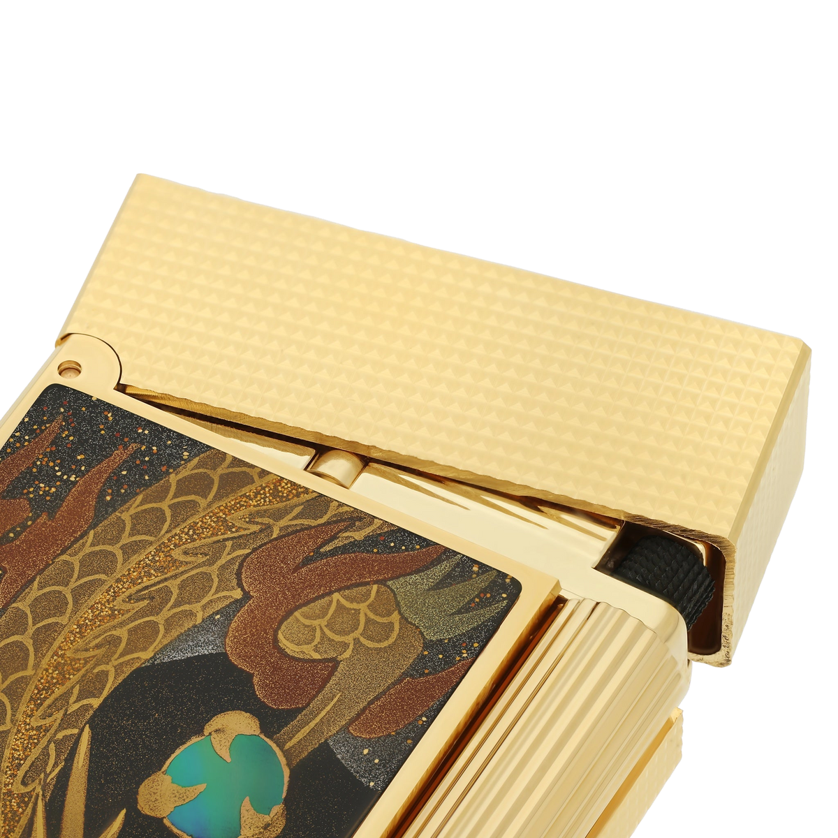 S.T. Dupont Ligne 2 - Lacquered Lighter Maki-E Brown Dragon — alternate view