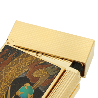 S.T. Dupont Ligne 2 - Lacquered Lighter Maki-E Brown Dragon — alternate view