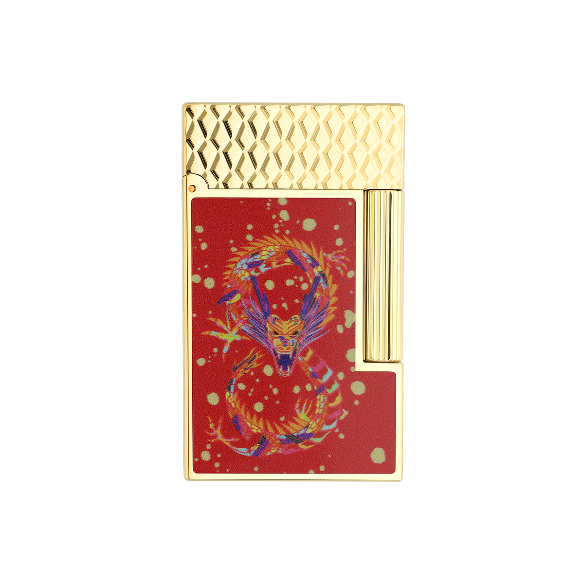 S.T. Dupont Lighter Dragon Burgundy Yellow Gold