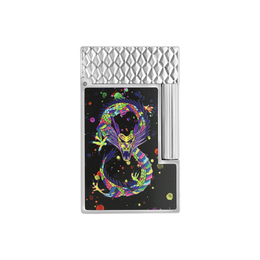 Briquet S.T. Dupont Dragon noir palladium