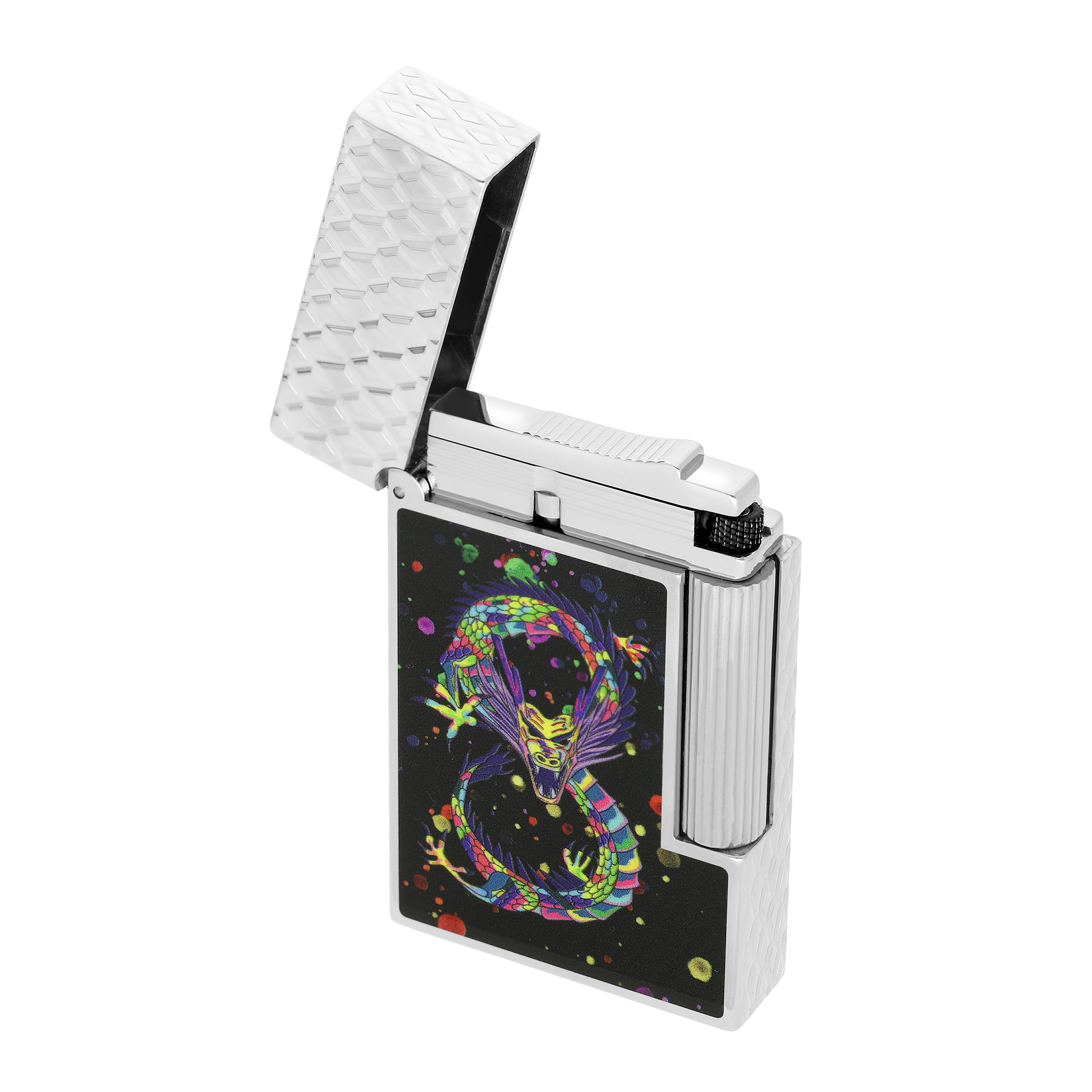 S.T. Dupont Lighter Dragon Black Palladium — detail view