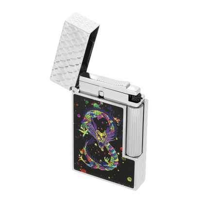 S.T. Dupont Lighter Dragon Black Palladium — detail view