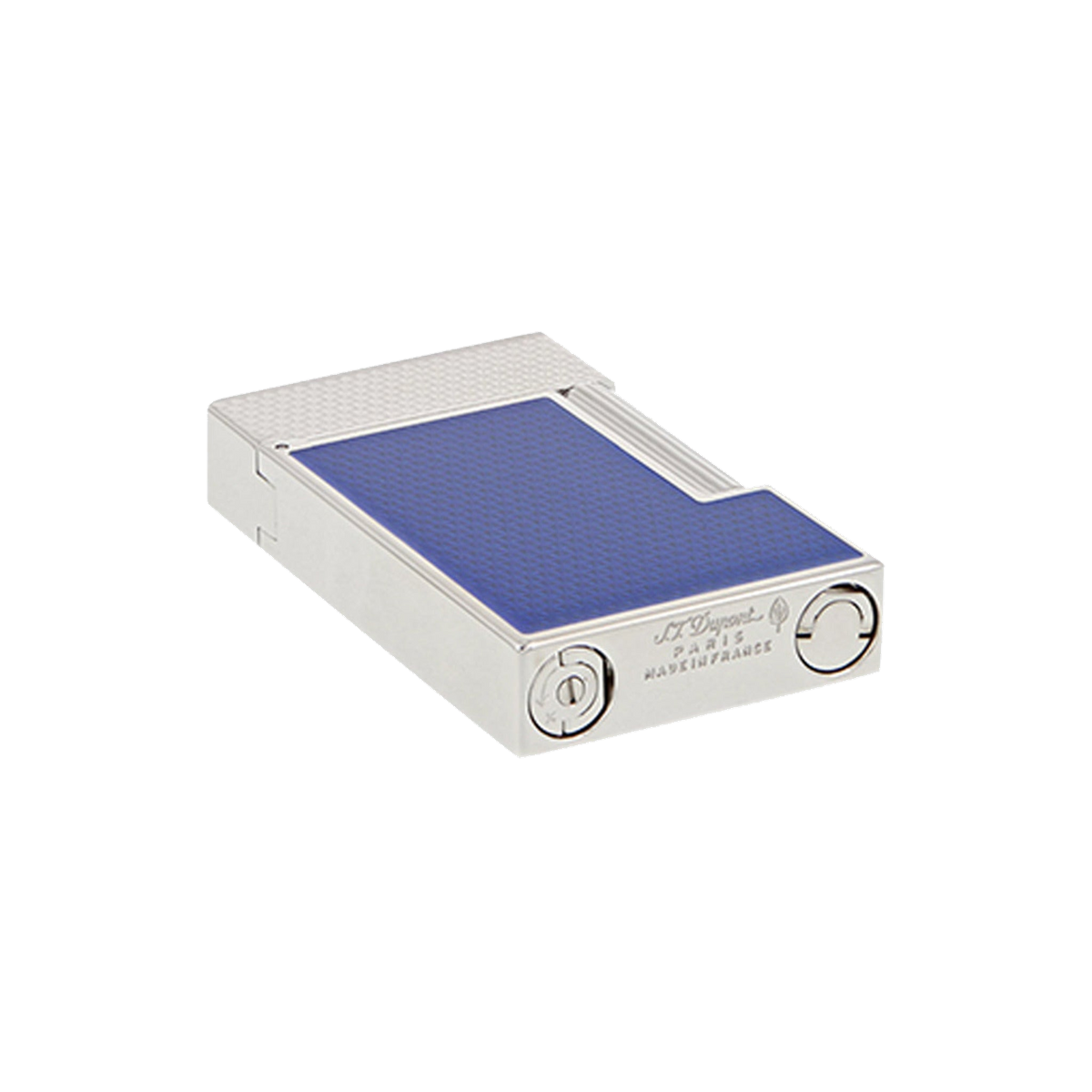 S.T. Dupont Lighter Gsl Electric Blue Palladium — detail view