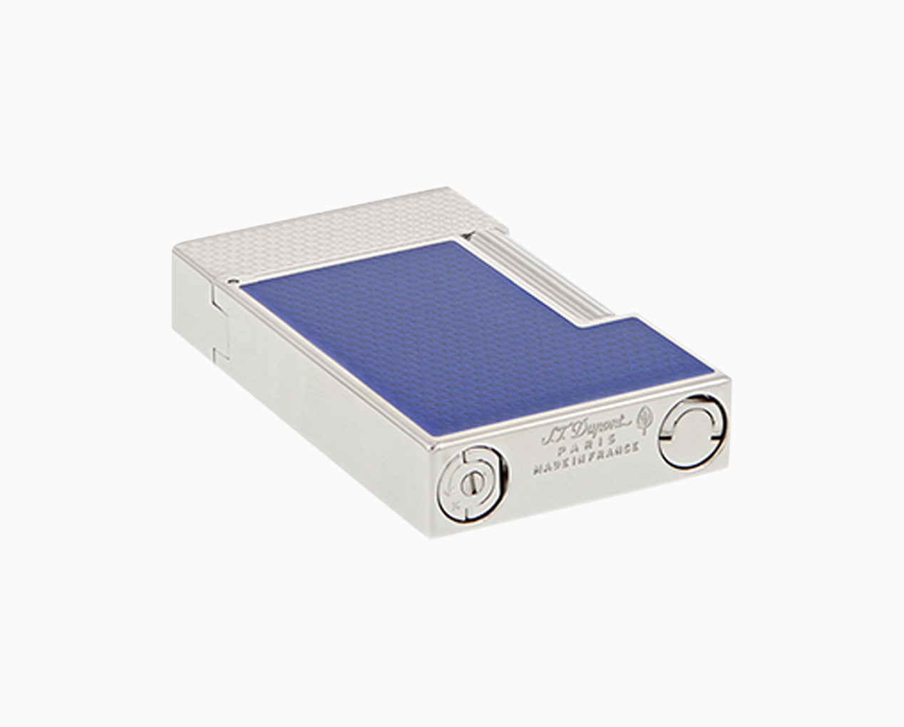 S.T. Dupont Lighter Gsl Electric Blue Palladium — detail view