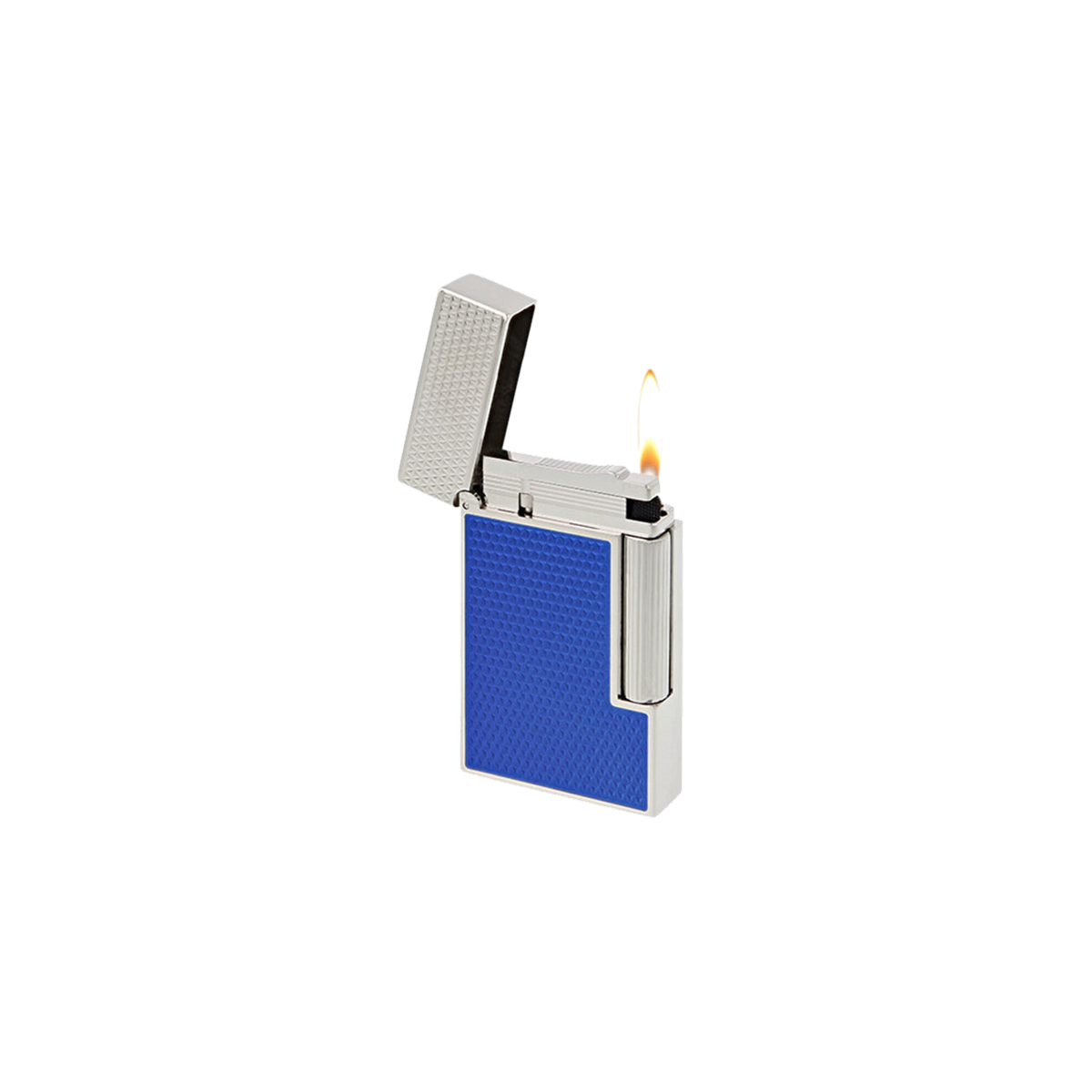 S.T. Dupont Lighter Gsl Electric Blue Palladium — angle view