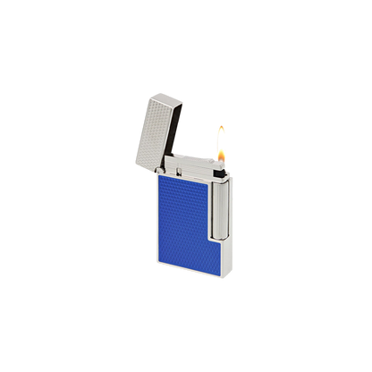 S.T. Dupont Lighter Gsl Electric Blue Palladium — angle view