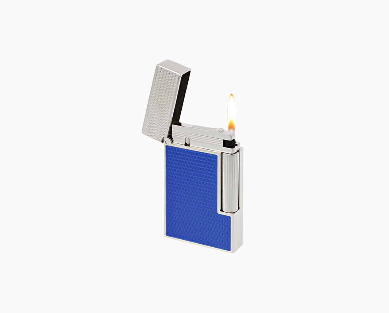S.T. Dupont Lighter Gsl Electric Blue Palladium — angle view