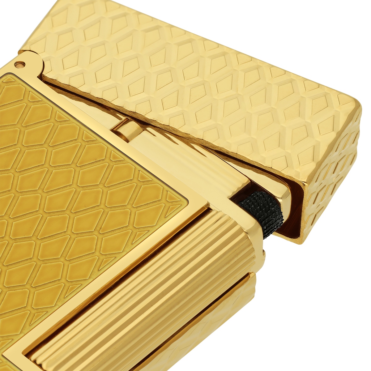 S.T. Dupont Lighter Guilloche Honey Yellow Gold — alternate view