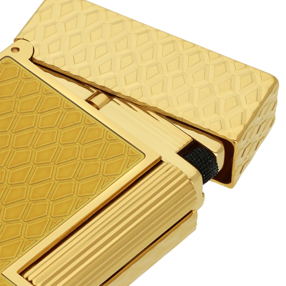 S.T. Dupont Lighter Guilloche Honey Yellow Gold — alternate view