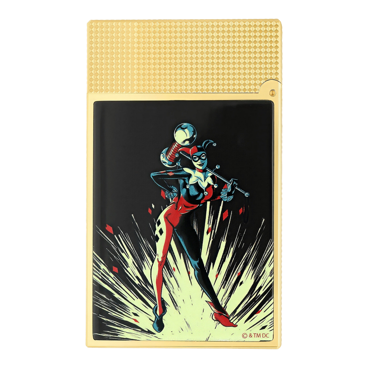 S.T. Dupont Ligne 2 - Lacquered Lighter DC Comics Gold — angle view