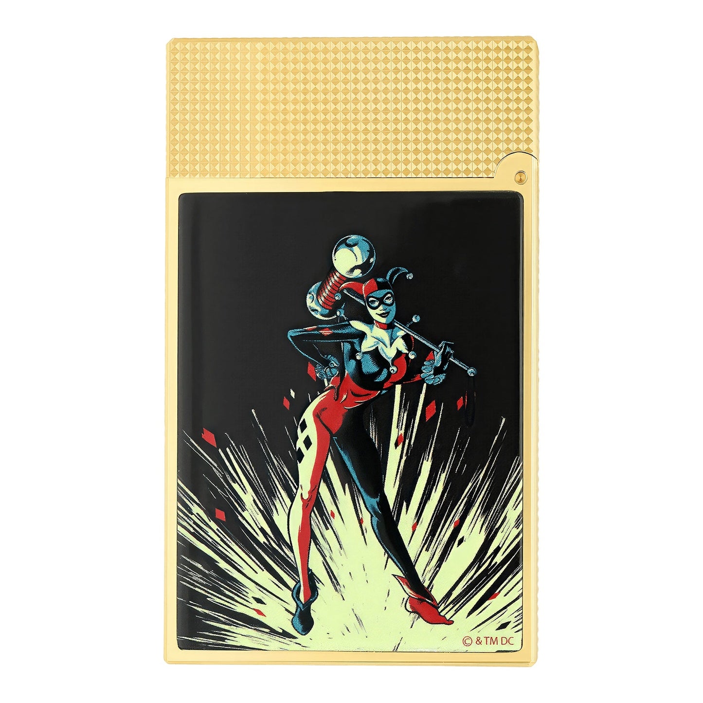 S.T. Dupont Ligne 2 - Lacquered Lighter DC Comics Gold — angle view