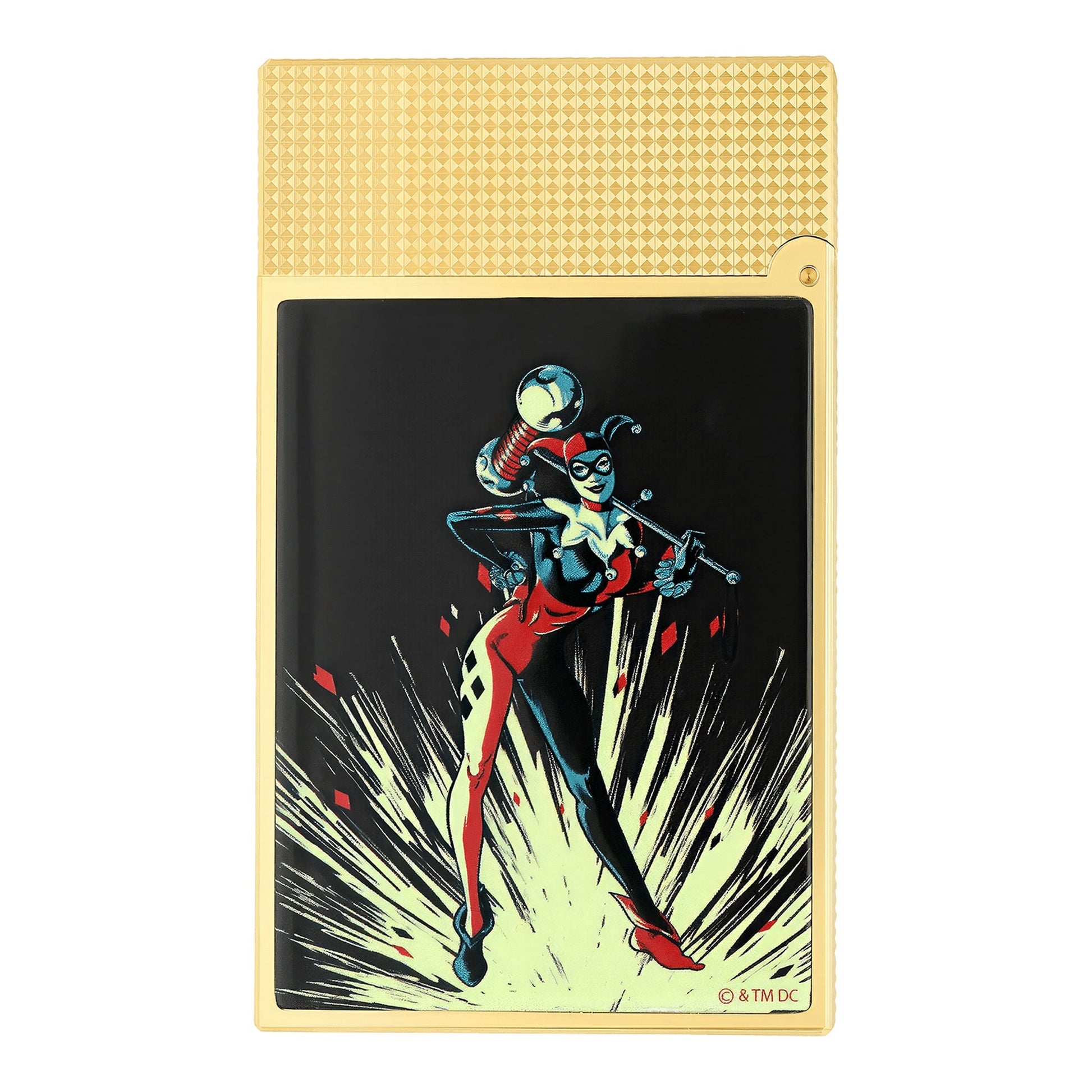 S.T. Dupont Ligne 2 - Lacquered Lighter DC Comics Gold — angle view