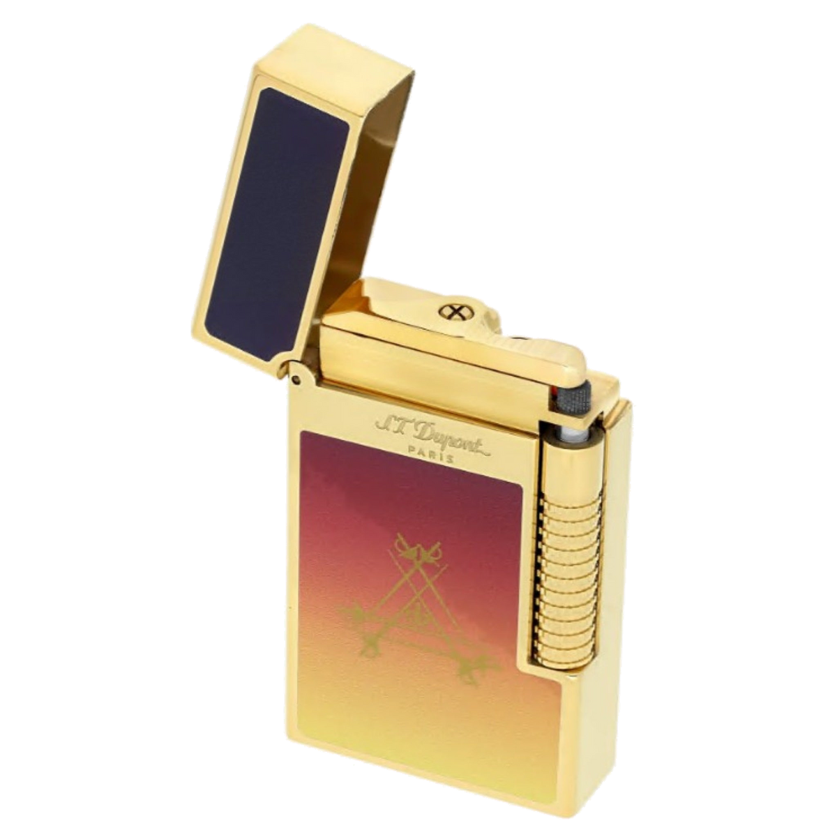 S.T. Dupont Le Grand Dupont - Lacquered Lighter Violet — angle view