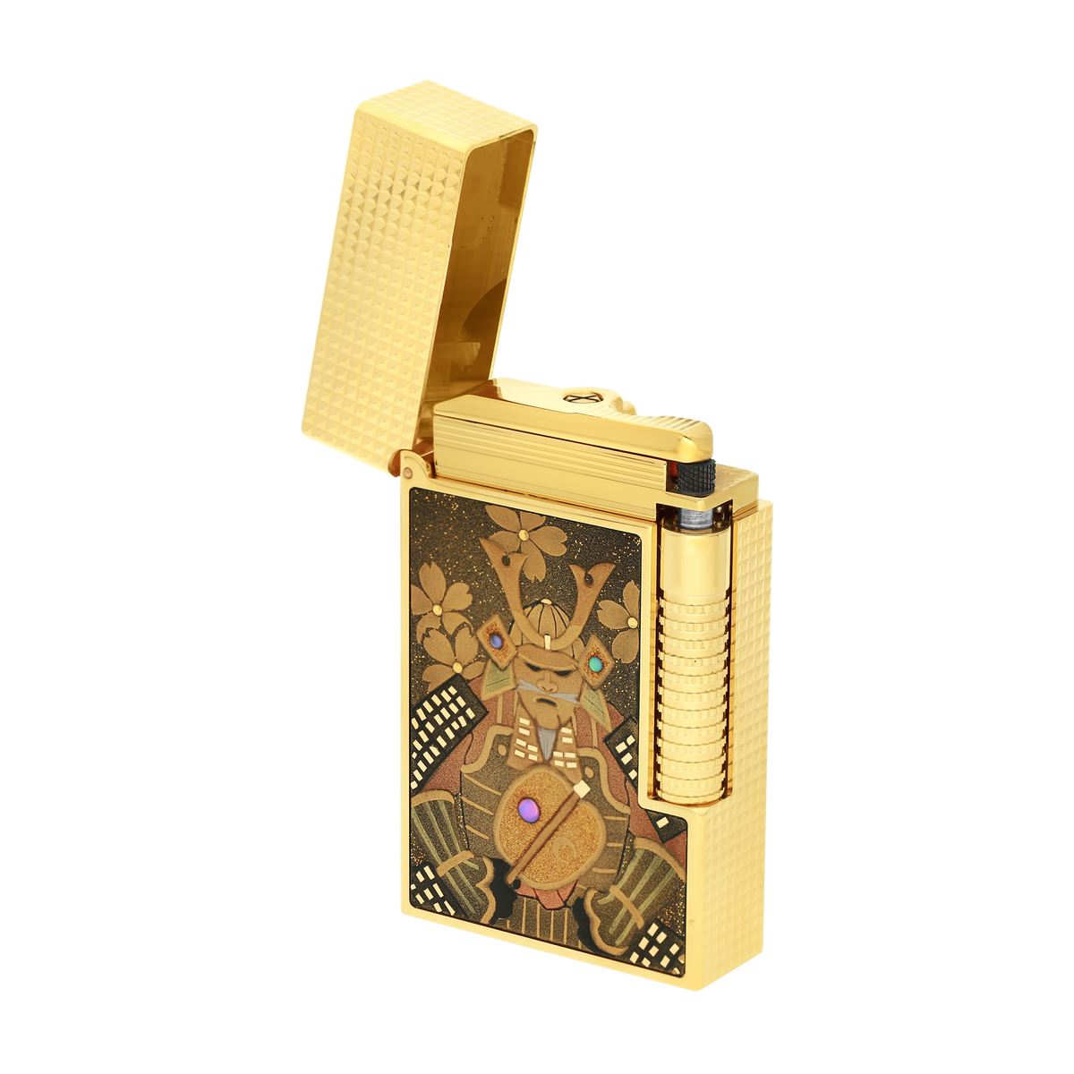 S.T. Dupont Lighter Le Maki-E Samourai Pattern — detail view