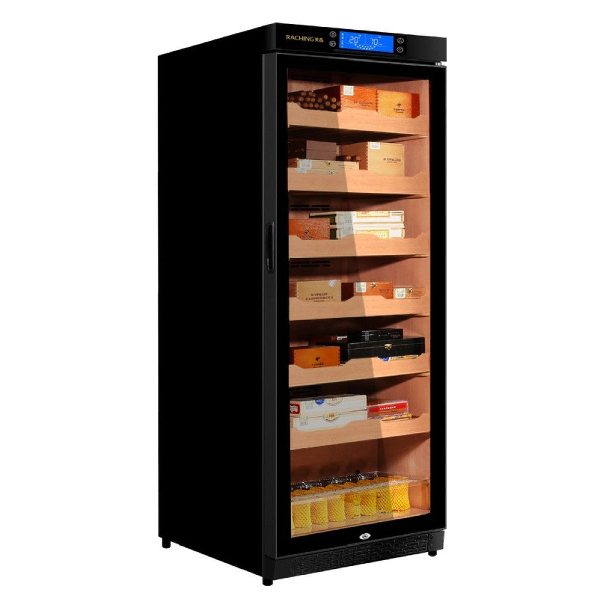 Raching MON C330 A Canada cedar climate controlled cigar cabinet - Black